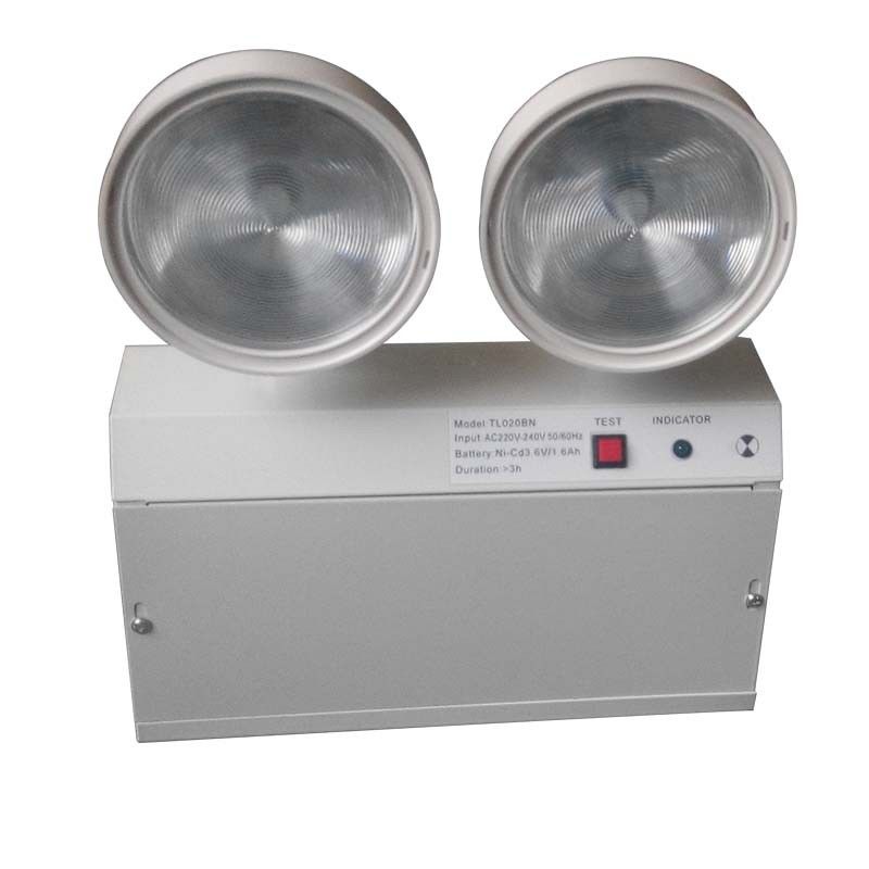 2W Twin Spot LED الطوارئ الحديدية الخفيفة بطارية Ni-Cd بطارية 3 ساعات مدة TL020BN