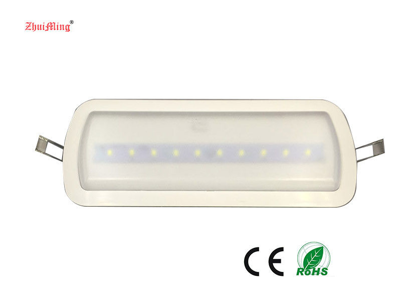 ضوء LED قابلة لإعادة الشحن في حالات الطوارئ مع بطارية Ni-Cd و ABS مقاومة للحريق لمدة 3 ساعات