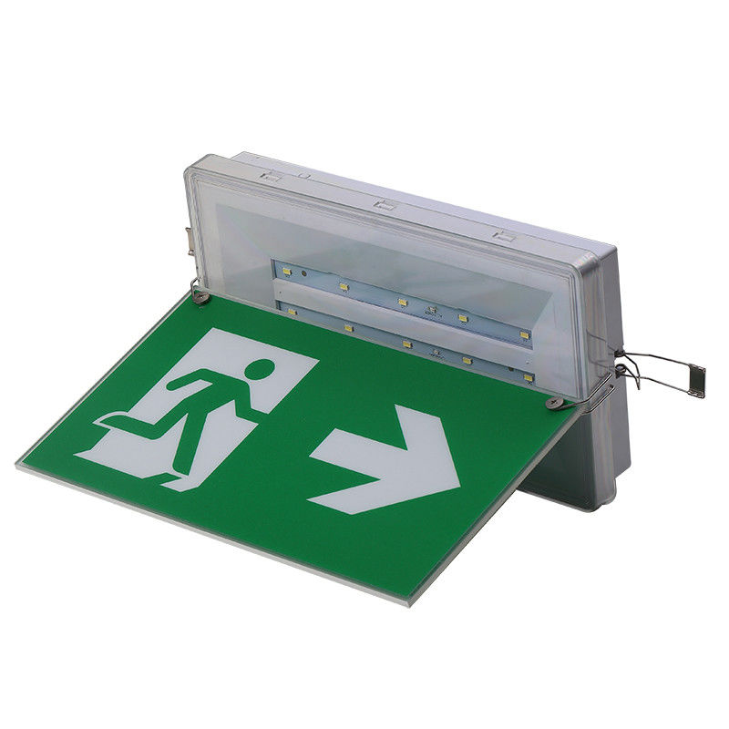إشارة الخروج LED 5W ضوء الطوارئ المقاوم للماء IP65 220V 240V بطارية Ni-Cd L212N