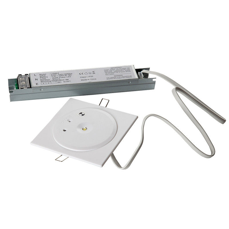 3 ساعات مدة مصباح الطوارئ LED مع 3W SMD LED أبيض للسقف مدرجة