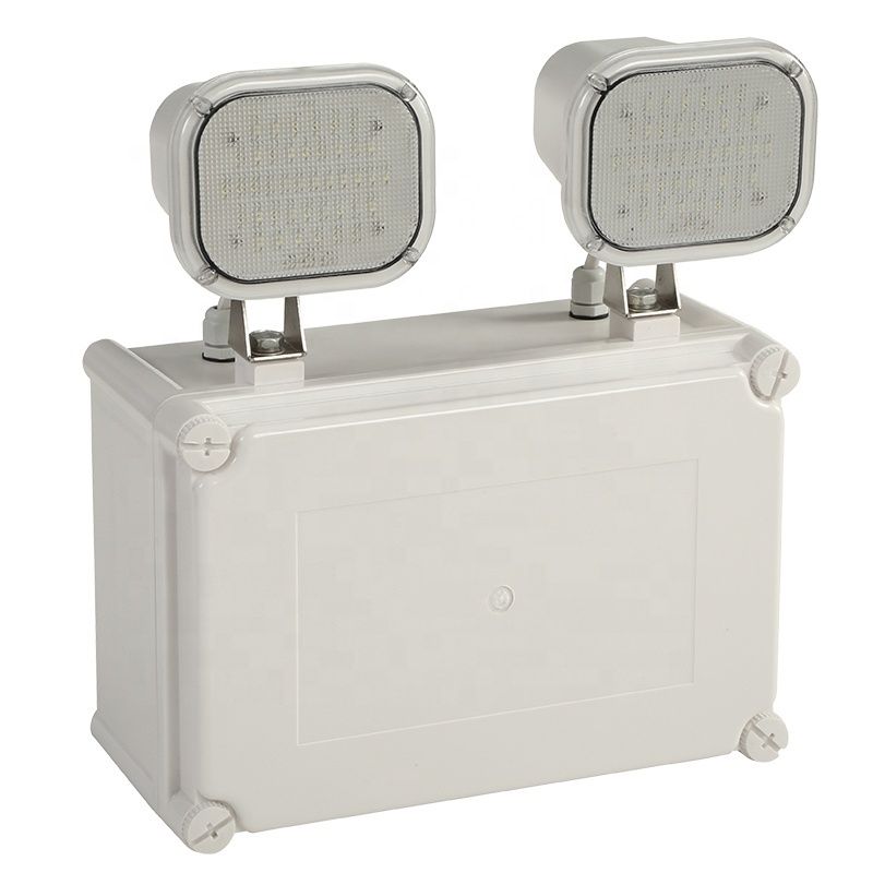 بطارية احتياطية 3 ساعات LED قابلة لإعادة الشحن IP65 توأم سبوت ضوء طوارئ غلاف كمبيوتر L107N