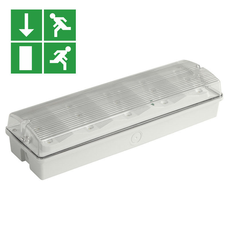 IP65 مضاد للماء مصباح الطوارئ LED 3W Ni Cd بطارية احتياطية 15pcs 2835 SMD 6500K