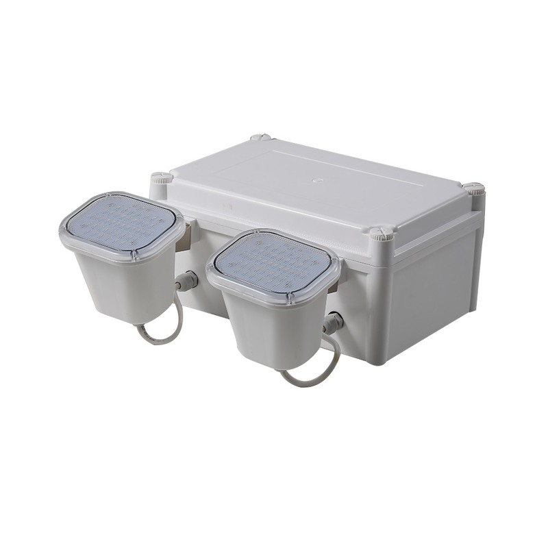 ضوء الطوارئ ذو الضوء العالي 2x6W LED Twin Spot 3 سنوات ضمان 50000 ساعة العمر