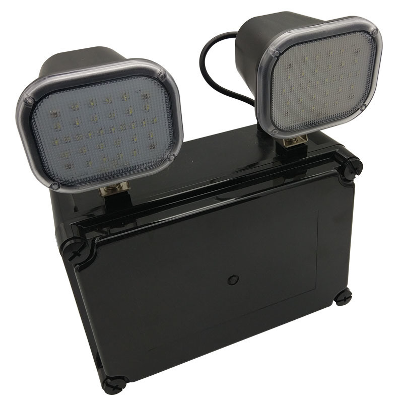 مصباح طوارئ LED مزدوج بقوة 2x6 واط بمدخل 220 فولت، ضمان 3 سنوات، عمر افتراضي 50000 ساعة
