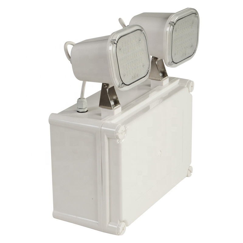 IP65 Waterproof Rechargeable Twin Spot Emergency Light with 3-Year Warranty and 220V Input