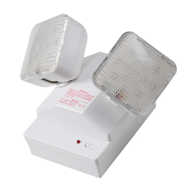 6W Twin Spot LED ضوء الطوارئ 6500K 3.6V 3.0Ah Ni-Cd بطارية غلاف الكمبيوتر IP20