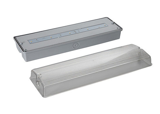 إشارة خروج الطوارئ LED 220 فولت مع تشغيل 3 ساعات ، غلاف ABS المقاوم للحريق وبطارية النيكل الكادميوم