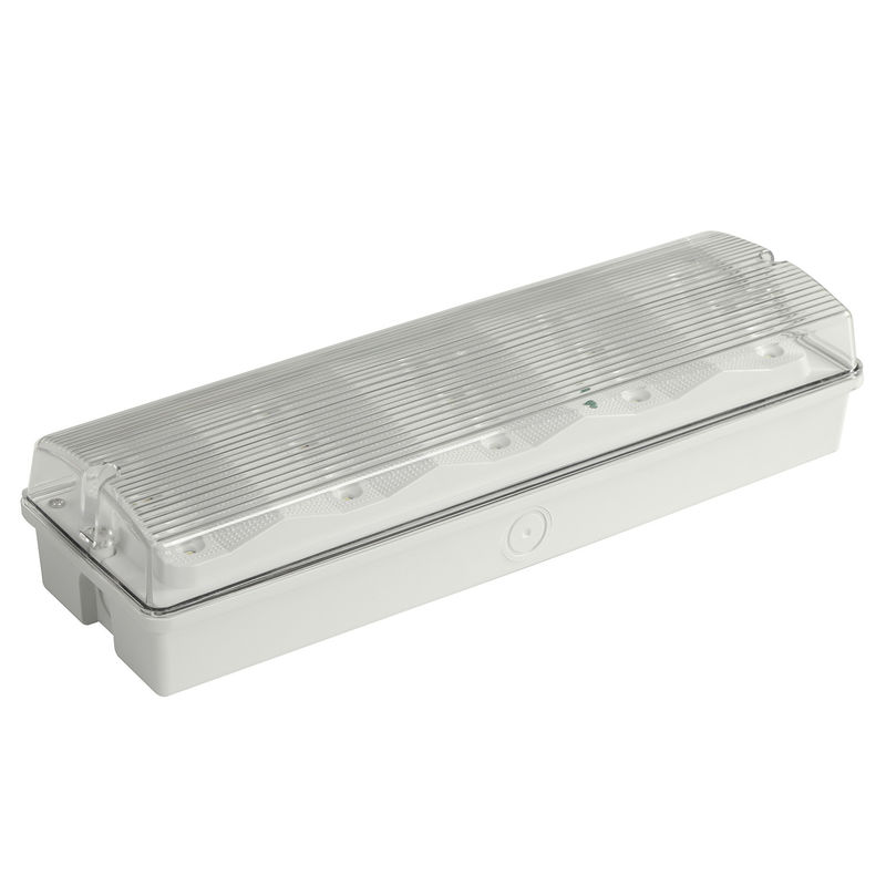 ضوء الطوارئ مضاد للماء مضاد للحريق ABS غلاف الموقع الرطب 15pcs 2835 SMD IP65 L102M