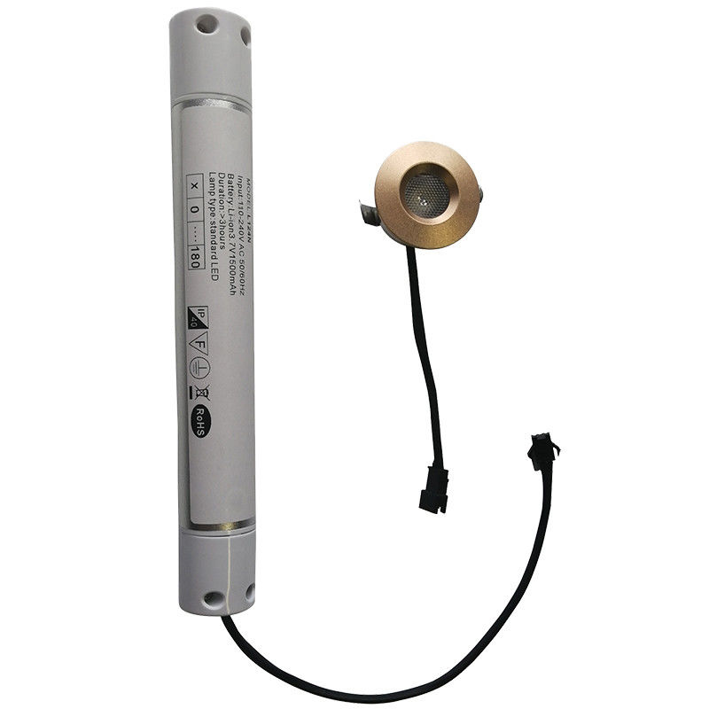 غلاف الألومنيوم 3W LED ضوء الطوارئ القابل لإعادة الشحن مع بطارية احتياطية IP20 سطوع عالي L124N