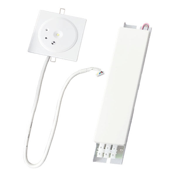 مصباح طوارئ LED مدمج في السقف بقوة 1 واط، قابل لإعادة الشحن، غير مُصان، IP45، مع بطارية احتياطية ولوحة PC