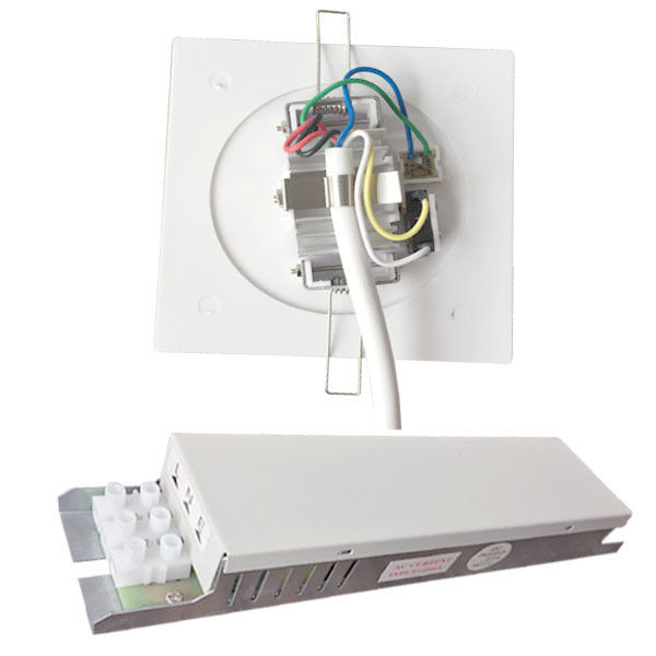 مصباح طوارئ LED مدمج في السقف بقوة 1 واط، قابل لإعادة الشحن، غير مُصان، IP45، مع بطارية احتياطية ولوحة PC